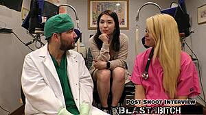 mina moon's asian ass blasted with cum backstage nurse pov