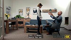 Fucking boyfriend's stepdaddy instead of books daddy4k