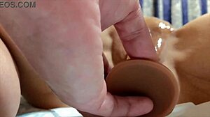 on halloween we virgins went crazy shoving dildos in shaved pussies