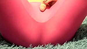 whoa, watch this chubby bbw's huge tits bounce as she rubs wet pussy passionately!!