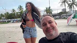 Maya hyuga and bia andrade score ted's spring break beach 4some!