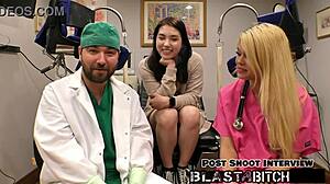 mina moon's asian ass blasted with cum backstage nurse pov