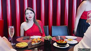 our couples dinner exploded into wild interracial foursome with talia mint