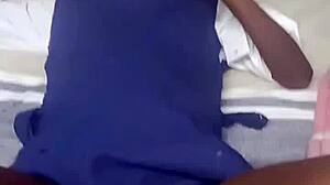 Daddy, watch this black teen 18+ suck my vibe hard!