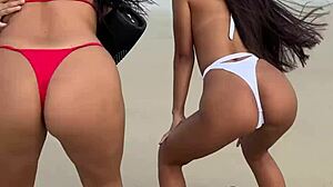 Maya hyuga and bia andrade score ted's spring break beach 4some!