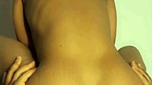 he slurps my squirt cum first then i ride his dick tight closeup view