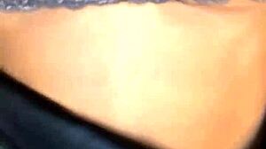 ebony milf vibes pussy then pees all over herself