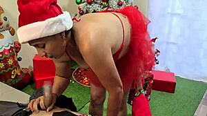 my hot milf stepmom unwraps bedroom christmas cock gift