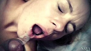 Stepdaughter Deep Blowjob Cum Mouth Slow Motion