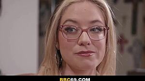 Blonde Masters Big Black Cock Deepthroat Fellatio!