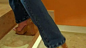 Beautiful Young Prepago Rides Cowgirl in Sexy Socks POV