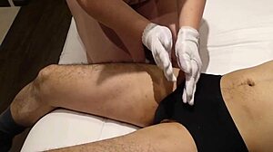 i slap his cock balls hard while he massages in panties bbw femdom