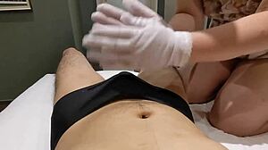 i slap his cock balls hard while he massages in panties bbw femdom