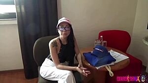 masked venezuelan escort sucks cock and fucks in hotel backroom