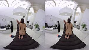 hey, relaxing vr time with cute kristy spreading close-up