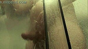 showering steamy monster cock load explosion closeup