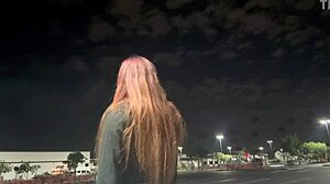 ITALIAN MILF ARTEMISIA Outdoor Smoking Fetish in LA Night