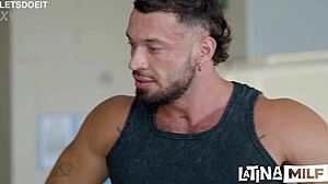 Latina Fitness Slut Sneaks Big Cock Cheat with Coach Part 6