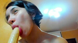 suck this dildo then titfuck and finger my shaved pussy clit?