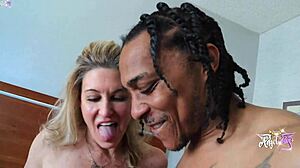 hotwife's short threesome packs creampie cum swap action