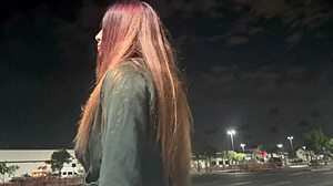 ITALIAN MILF ARTEMISIA Outdoor Smoking Fetish in LA Night