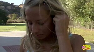 ever wonder if this inked blonde's tongue leads to dildo double dive?
