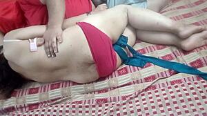 Desi stepmom with big boobs shows stepson fucking moves in Hindi audio, right?