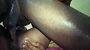 Skinny African babe creams pussy in wild sexy fuck