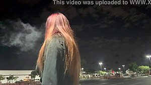 ITALIAN MILF ARTEMISIA Outdoor Smoking Fetish in LA Night
