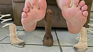 Goddess Feet Deliver Explosive Footjob Cumshot