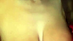 Friends Mom Massages Her Huge Tits in Red Bodysuit!