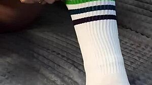 Step sis bought special socks just to tease my throbbing dick!