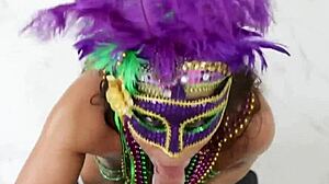 Camela Clutch Oiled Busty Brunette Milf Thick Ass Mardi Gras
