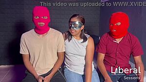 hubby watches wife cuckold fucked hard by two guys first time?