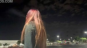 ITALIAN MILF ARTEMISIA Outdoor Smoking Fetish in LA Night