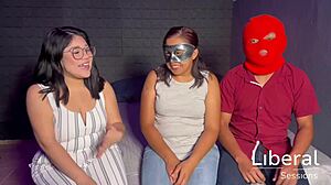 hubby watches wife cuckold fucked hard by two guys first time?