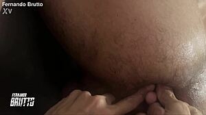 anal beads stretch brutto's ass with toys...