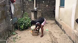 Damn! She Takes on Hood's Two Biggest Black Cocks Non-Stop!