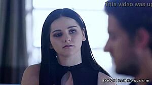 dark haired athletic teen fucks coach hard 😈 cowgirl ride blowjob action