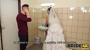 Bride4k: Lonely Bride Cheats Groom With Stranger In Locked Toilet!