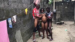 Damn! She Takes on Hood's Two Biggest Black Cocks Non-Stop!