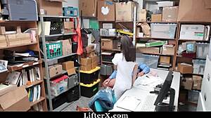 teen shoplifter bends over for officer's cock to avoid cops