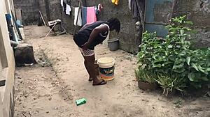 Damn! She Takes on Hood's Two Biggest Black Cocks Non-Stop!