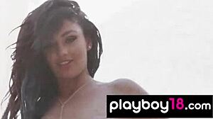 My skinny Canadian muse Kristie Taylor spreads naked legs and pussy on beach rocks