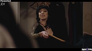 lesbian home intruders seduce the family into a wild sex orgy with male bondage and femdom reverse gangbang.