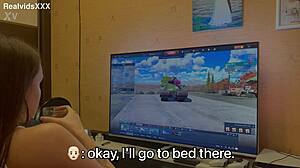 while my friend sleeps i fuck his wife bathroom