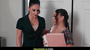 naughty office girls dive into muffs and tribbing during cleanup duty