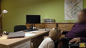 Loan4k. Hot Teen Undresses in Office Fucks for Cash Doggystyle!