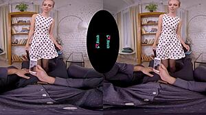 Vrhush Kinuski Rides Cowgirl Blowjob Stockings Skinny POV Fuck