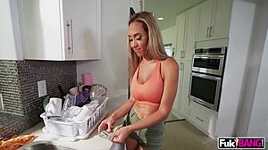 briana banderas as sexy maid strips naked bends over for deepthroat cumshot